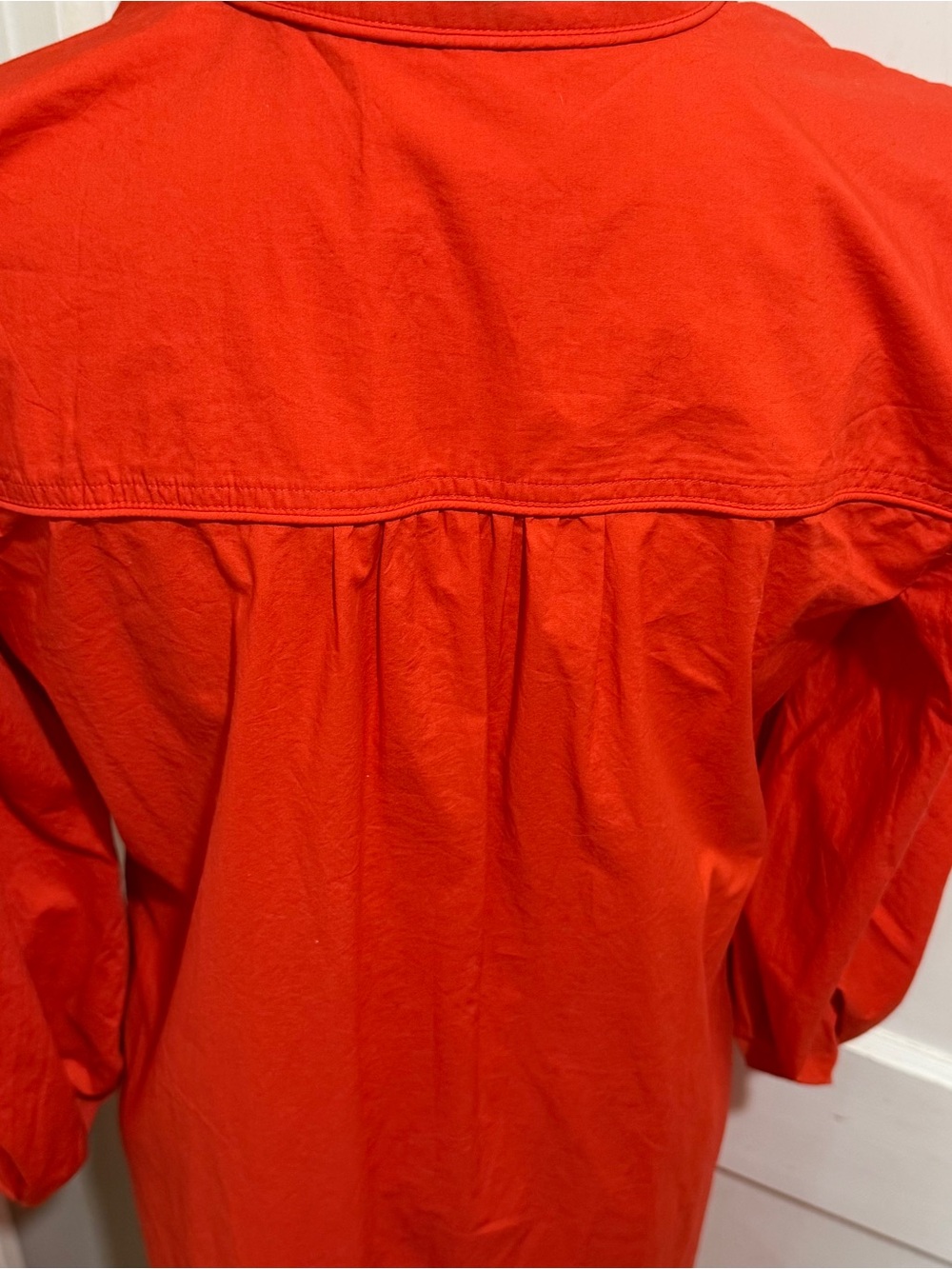 LOFT Bright Red Button-Up Dress - Picture 7 of 14